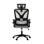 Oikiture Mesh Office Chair Adjustable Lumbar Support Black & Grey