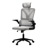 Oikiture Mesh Office Chair Adjustable Lumbar Support D-Shape BK&GY - Close-Up Angle