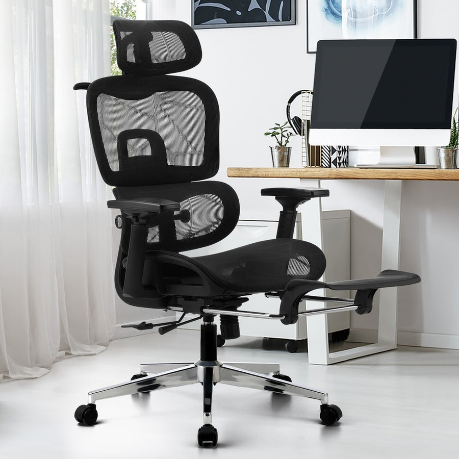 Oikiture Ergonomic Office Chair Mesh Executive Seat Black, image 7