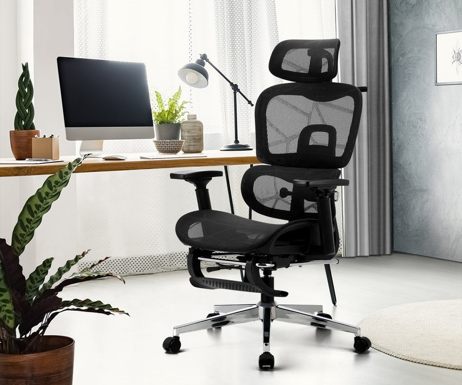 Oikiture Ergonomic Office Chair Mesh Executive Seat Black, image 5