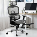Oikiture Ergonomic Office Chair Mesh Executive Seat BK&GY
