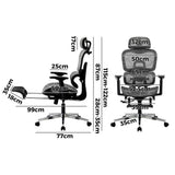 Oikiture Ergonomic Office Chair Mesh Executive Seat BK&GY