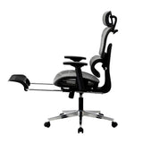 Oikiture Ergonomic Office Chair Mesh Executive Seat BK&GY - Rear View