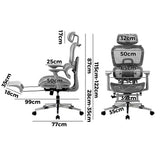 Oikiture Ergonomic Office Chair Mesh Executive Seat Grey