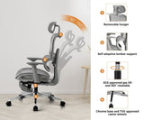 Oikiture Ergonomic Office Chair Mesh Executive Seat Grey