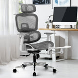 Oikiture Ergonomic Office Chair Mesh Executive Seat WH&GY - 45-Degree Angle