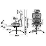 Oikiture Ergonomic Office Chair Mesh Executive Seat WH&GY