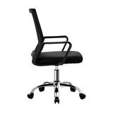 Oikiture Mesh Office Chair Executive Computer Seat Black - Side View