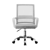 Oikiture Mesh Office Chair Executive Computer Seat White - Front View