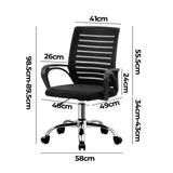 Oikiture Mesh Office Chair Breathable Backrest Black