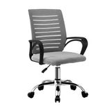 Oikiture Mesh Office Chair Breathable Backrest Black & Grey