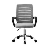 Oikiture Mesh Office Chair Breathable Backrest Black & Grey - Rear View