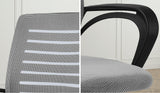 Oikiture Mesh Office Chair Breathable Backrest Black & Grey