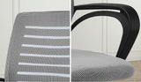 Oikiture Mesh Office Chair Breathable Backrest Black & Grey - Top-Down View