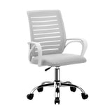 Oikiture Mesh Office Chair Breathable Backrest White