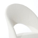 Oikiture High Back Hollow Armless Office Chair Boucle White&Black - Extra Image