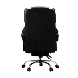 Oikiture Massage Office Chair PU Footrest Black - 45-Degree Angle