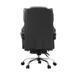 Oikiture Massage Office Chair PU Footrest Grey, image 3