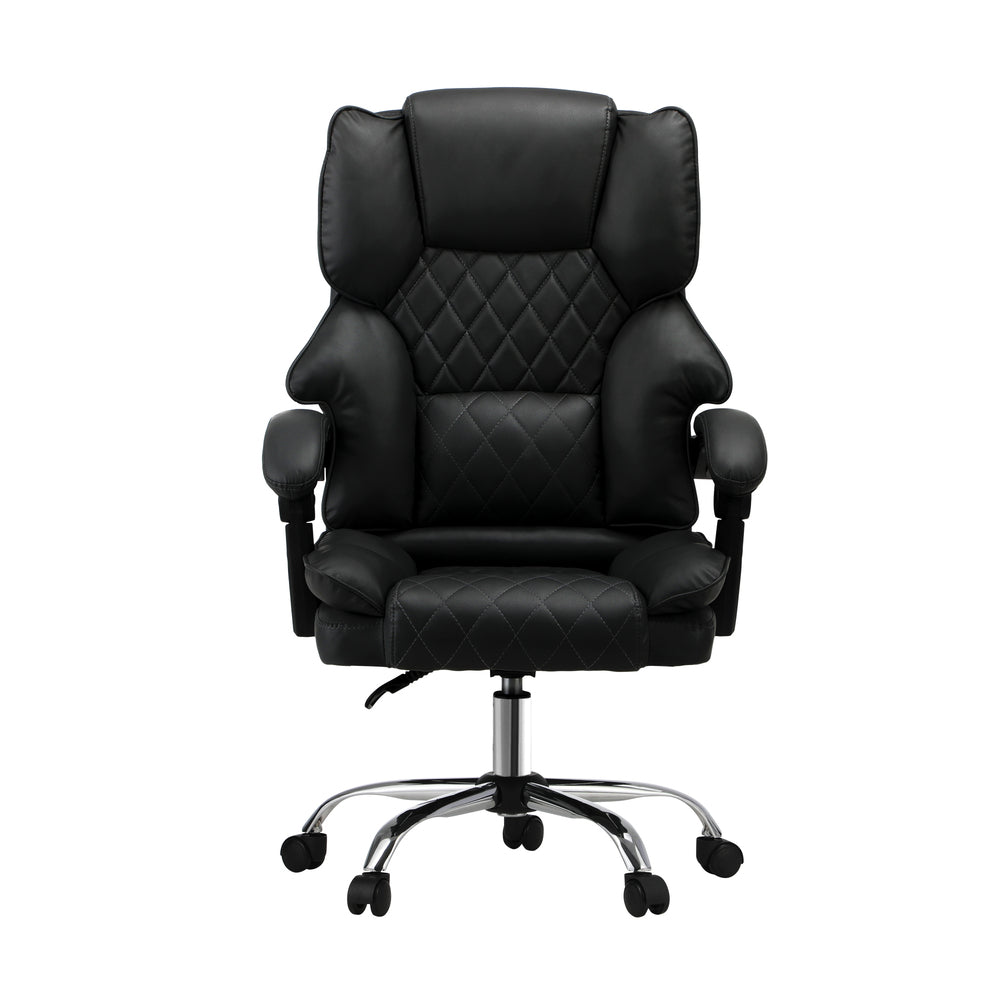 Oikiture Massage Office Chair PU Leather Black