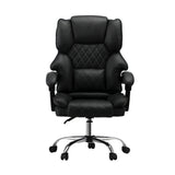 Oikiture Massage Office Chair PU Leather Black - 45-Degree Angle
