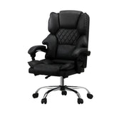 Oikiture Massage Office Chair PU Leather Black
