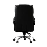 Oikiture Massage Office Chair PU Leather Black - Front View