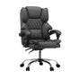 Oikiture Massage Office Chair PU Leather Seat Grey