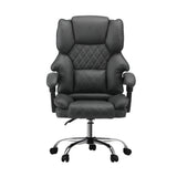 Oikiture Massage Office Chair PU Leather Seat Grey