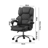 Oikiture Massage Office Chair PU Leather Seat Grey
