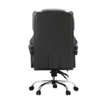 Oikiture Massage Office Chair PU Leather Seat Grey, image 4