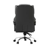 Oikiture Massage Office Chair PU Leather Seat Grey - Top-Down View