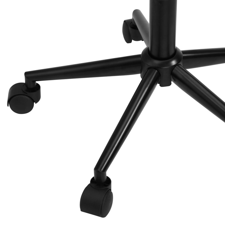 Oikiture High Back Armless Office Chair Boucle White & Black