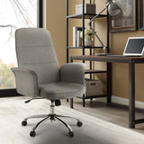 Artiss Fabric Office Chair Computer Chairs Grey - Low Angle