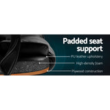 Artiss Executive Office Chair Leather Recliner Black - Rear View