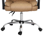Artiss executive high-back office chair, espresso PU leather, reclining, padded armrests