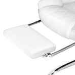 Artiss Executive Office Chair Leather Footrest White
