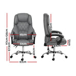 Artiss Executive Office Chair Recliner Grey, Reclining