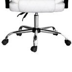 Artiss Camelon white PU leather executive office chair, high back, padded armrests
