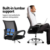 Artiss Mesh Office Chair Mid Back Black - 45-Degree Angle