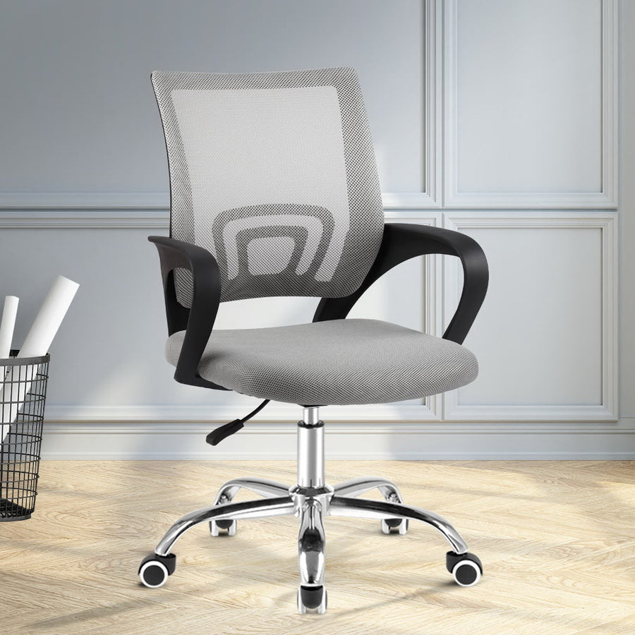 Artiss Mesh Office Chair Mid Back Grey, image 7