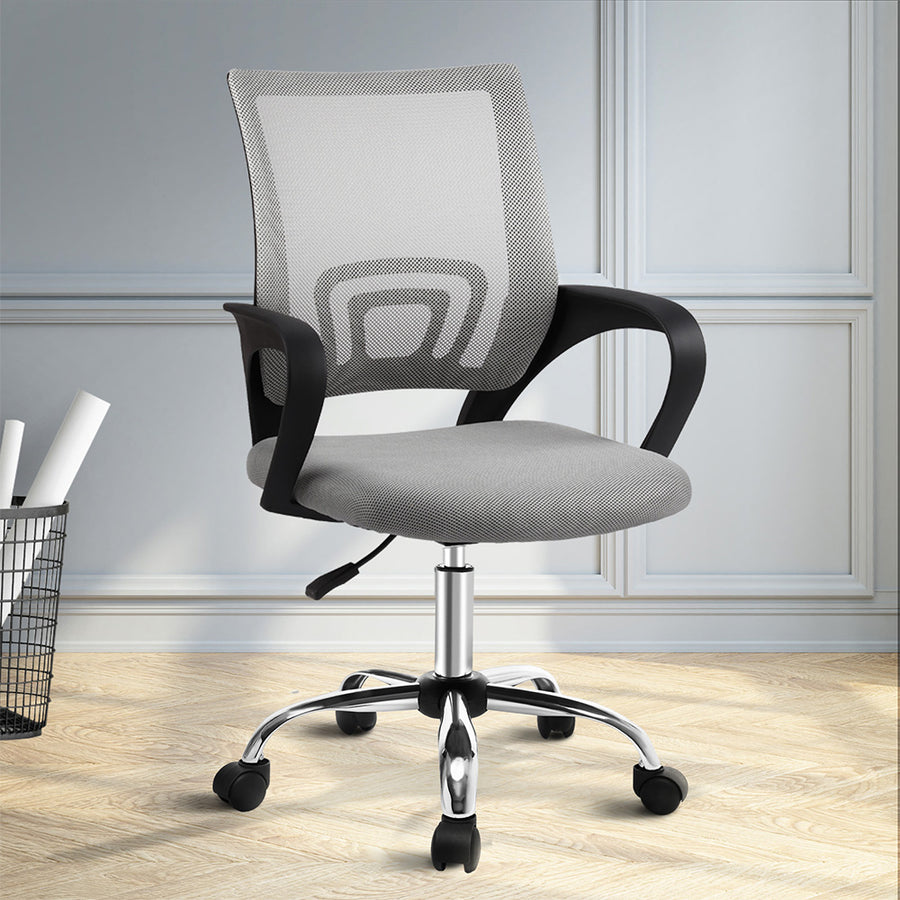 Artiss Mesh Office Chair Mid Back Grey, image 8