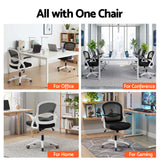 Artiss Mesh Office Chair Mid Back Black - Extra Image