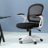 Artiss Mesh Office Chair Mid Back Black - Close-Up Angle
