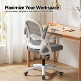 Artiss Mesh Office Chair Mid Back Grey - Close-Up Angle