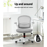 Artiss Mesh Office Chair Mid Back Grey - Top-Down View