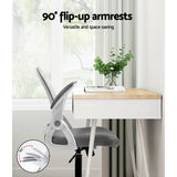 Artiss Mesh Office Chair Mid Back Grey - 45-Degree Angle