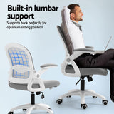Artiss 2x Mesh Office Chair Computer Gaming Desk Chairs Work Study Mid Back Grey - 45-Degree Angle
