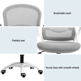 Artiss 2x Mesh Office Chair Computer Gaming Desk Chairs Work Study Mid Back Grey