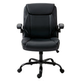 Artiss Executive Office Chair Mid Back Black - Side View