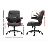 Artiss Executive Office Chair Mid Back Brwon - Front View